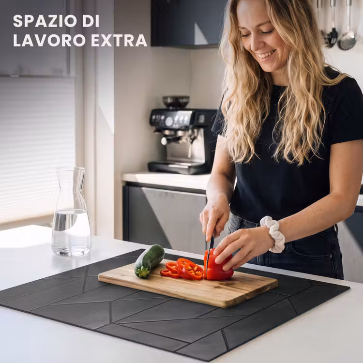 Protezione piano induzione - Nero - Geometrico - Piastrelle — 5