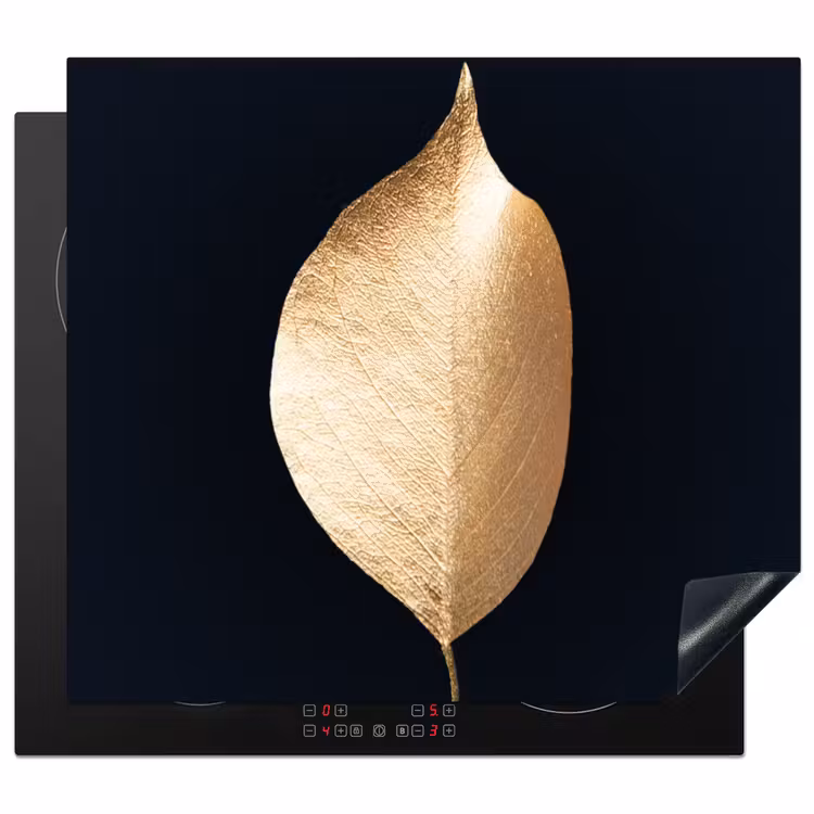 Protezione piano induzione - Foglia solitaria in oro — 1