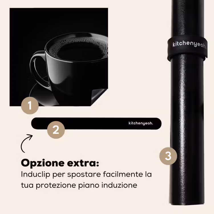 Protezione piano induzione - Nero - Caffè - Tazza — 8
