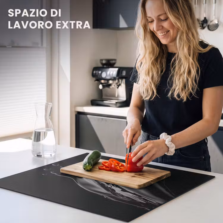 Protezione piano induzione - Nero - Schizzi - Acqua — 5
