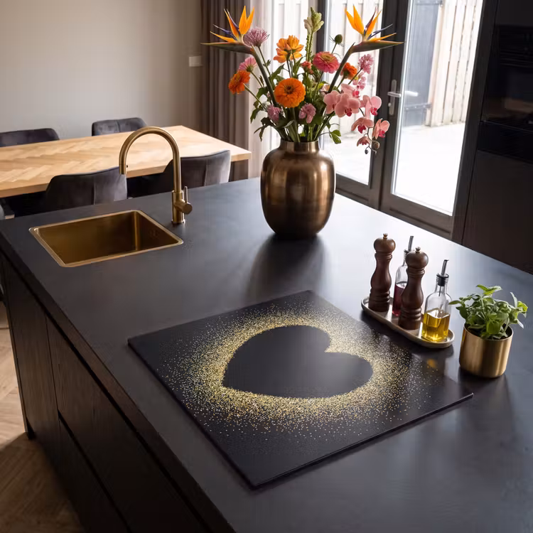 Protezione piano induzione - Cuore di polvere d'oro — 2