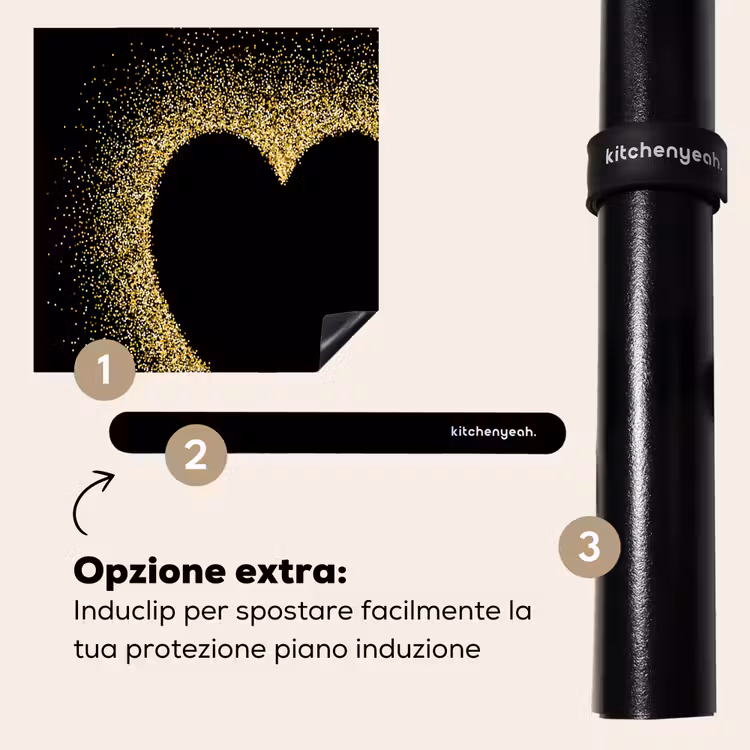 Protezione piano induzione - Cuore di polvere d'oro — 8