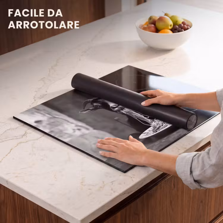 Protezione piano induzione - Capra - Piatto - Spaghetti - Bianco e nero — 7