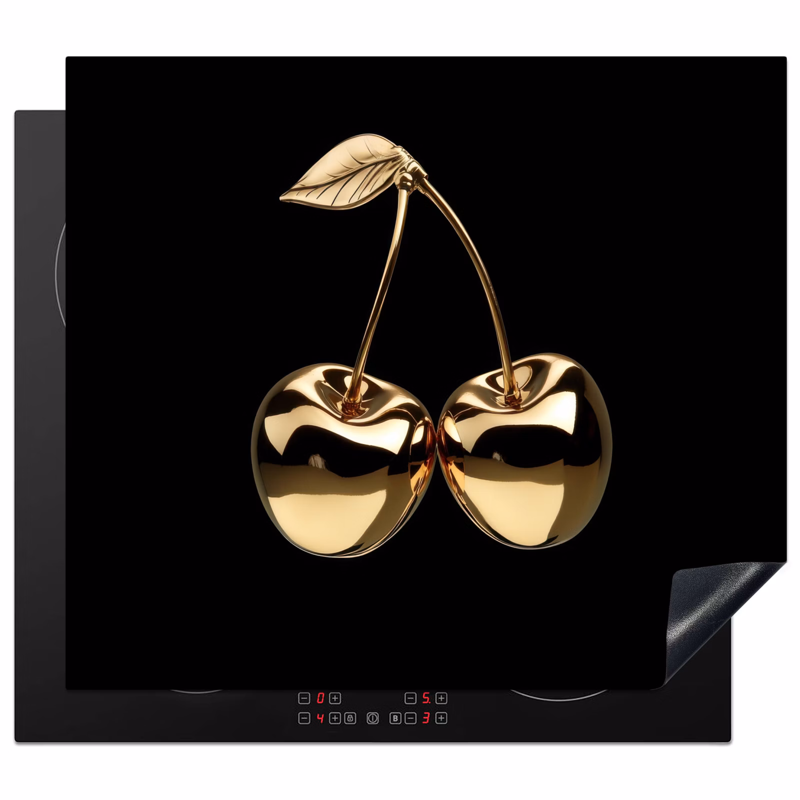Protezione piano induzione - Ciliegio - Nero - Oro - Cromo — 1