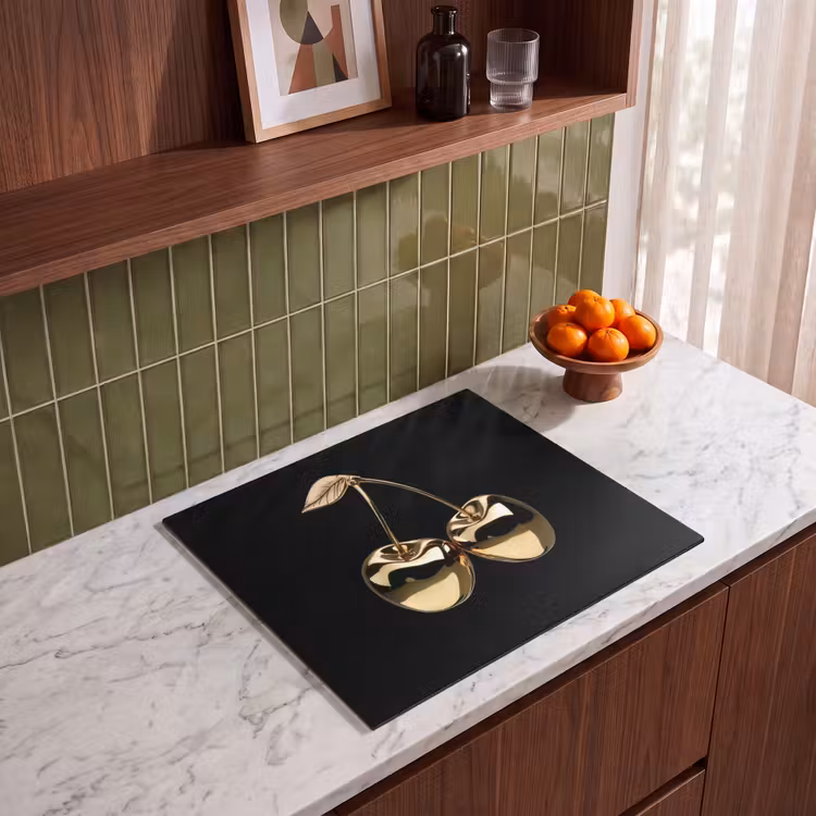 Protezione piano induzione - Ciliegio - Nero - Oro - Cromo — 4