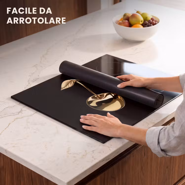 Protezione piano induzione - Ciliegio - Nero - Oro - Cromo — 7