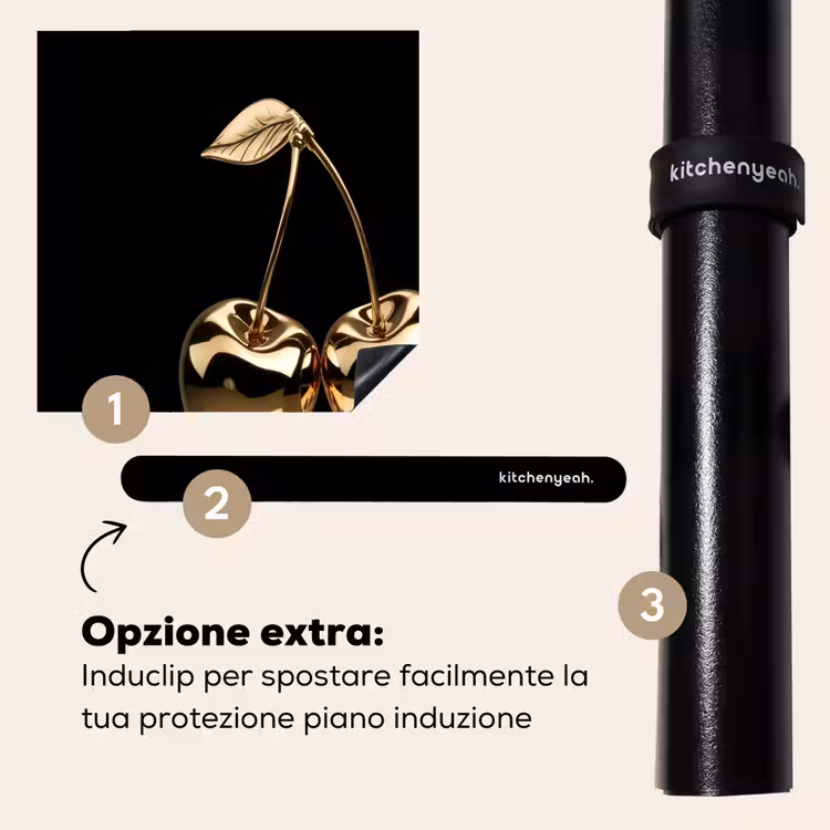 Protezione piano induzione - Ciliegio - Nero - Oro - Cromo — 8