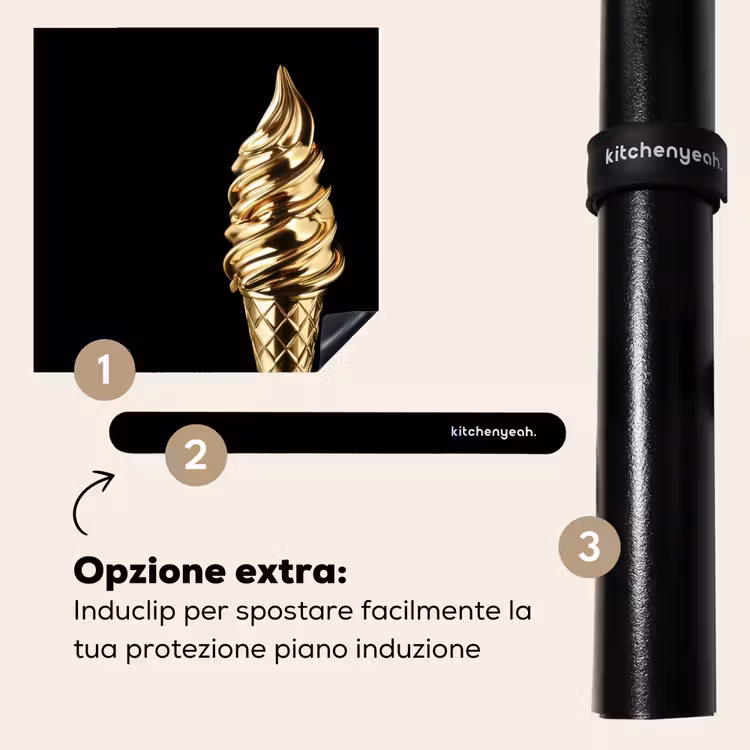Protezione piano induzione - Gelato - Oro - Nero - Cibo — 8