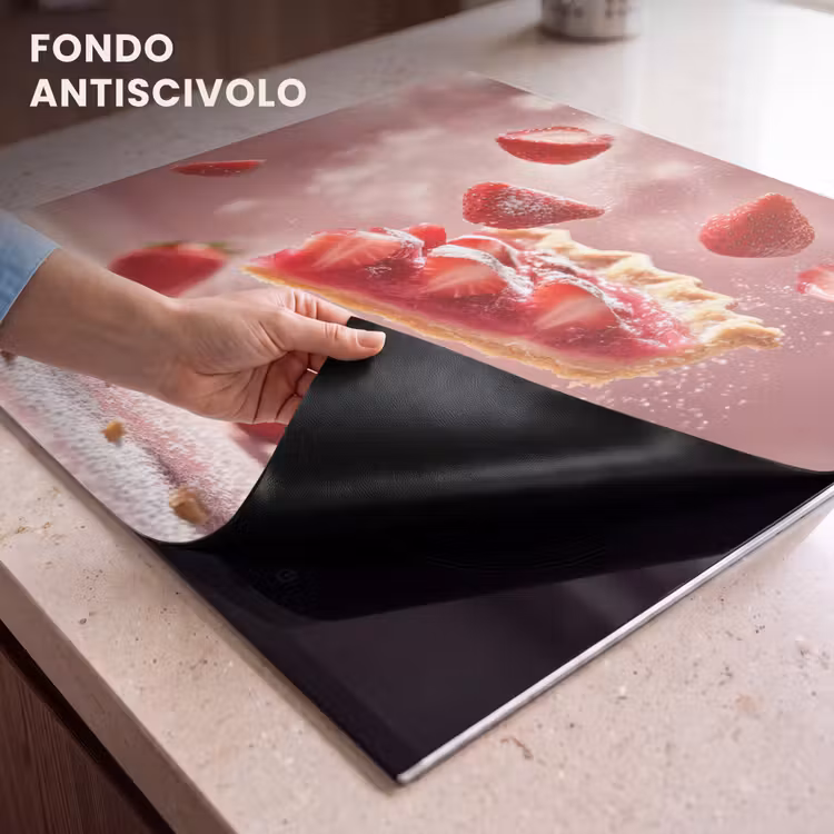 Protezione piano induzione - Fragola - Torta - Cibo - Rosa — 6