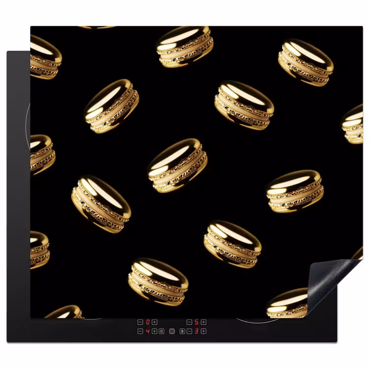 Protezione piano induzione - Macaron - Motivo - Oro - Nero — 1