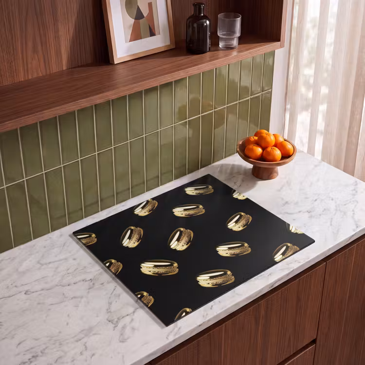 Protezione piano induzione - Macaron - Motivo - Oro - Nero — 4