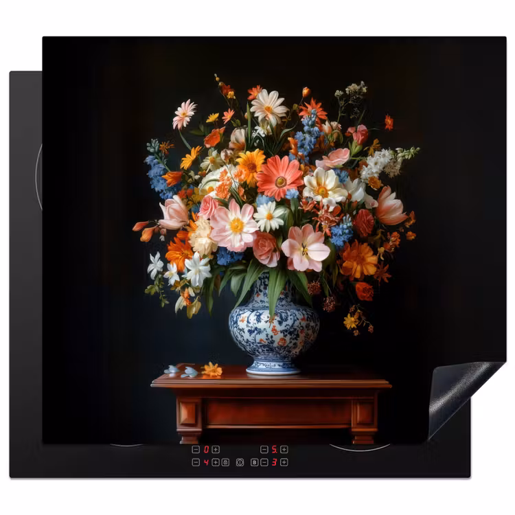 Protezione piano induzione - Bouquet - Rosa - Vaso — 1