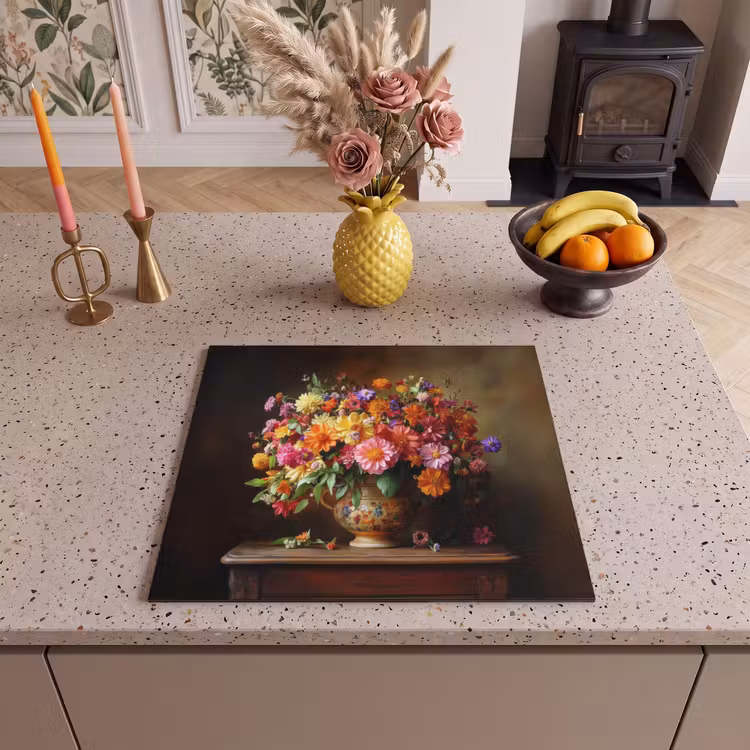 Protezione piano induzione - Colori - Bouquet - Vaso - Legno — 3