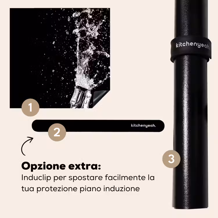 Protezione piano induzione - Champagne - Nero - Spruzzi - Popping — 8