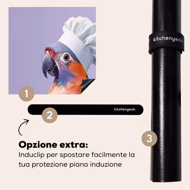 Protezione piano induzione - Pappagallo - Cappello da cuoco - Viola - Carino — 8