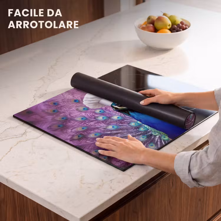 Protezione piano induzione - Pavone - Cappello da cuoco - Figo - Viola — 7