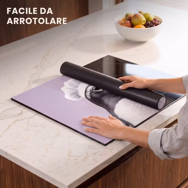 Protezione piano induzione - Pinguino - Cappello da cuoco - Dolce - Viola — 7
