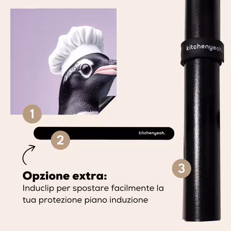 Protezione piano induzione - Pinguino - Cappello da cuoco - Dolce - Viola — 8
