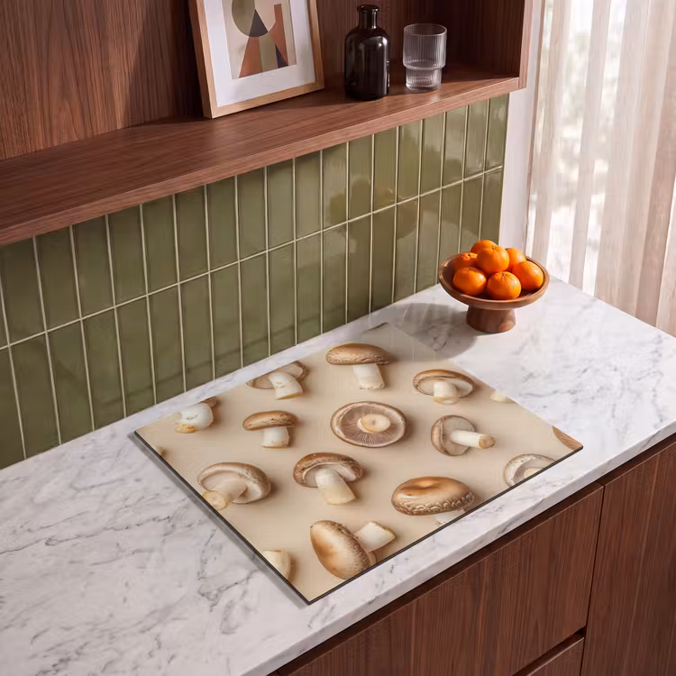 Protezione piano induzione - Funghi di castagno - Beige — 4