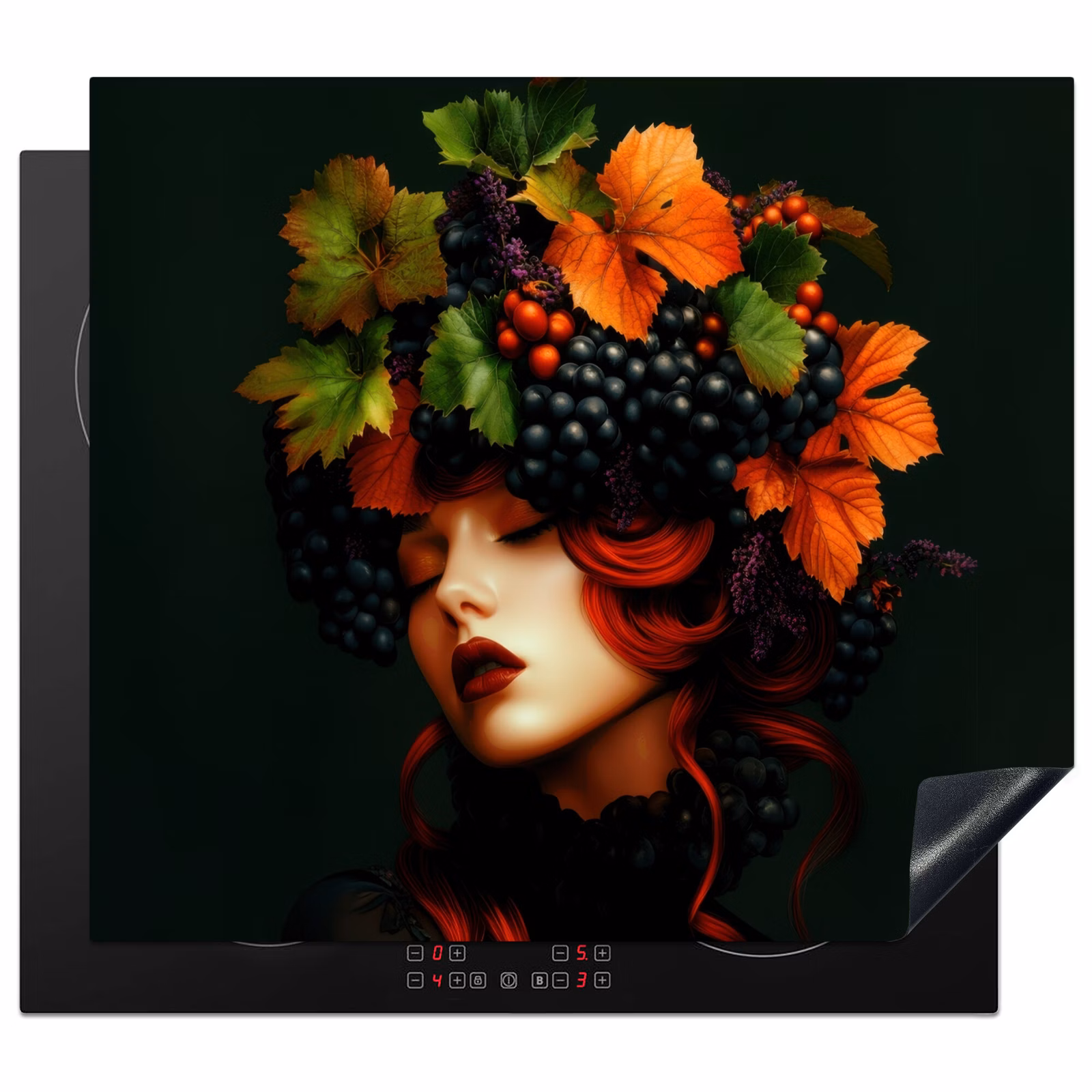 Protezione piano induzione - Donna - Rosso - Verde - Uva — 1