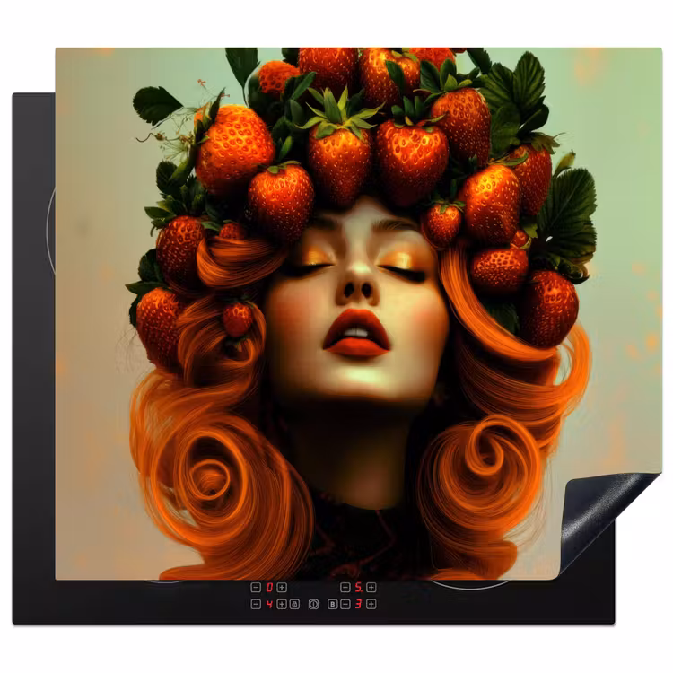 Protezione piano induzione - Donna - Fragole - Corona — 1