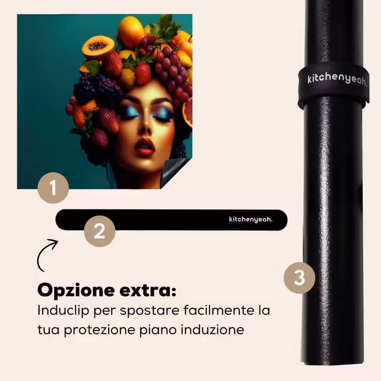 Protezione piano induzione - Donna - Top con cappuccio - Tropicale - Frutta - Uva — 8