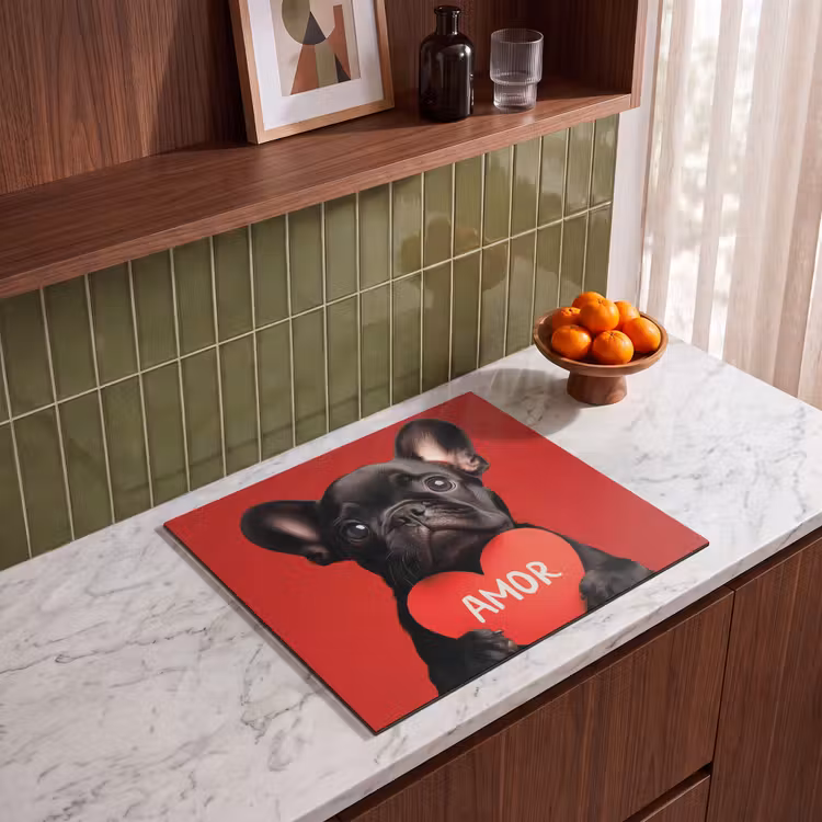 Protezione piano induzione - Amor - Cane - Cuore - Rosso — 4