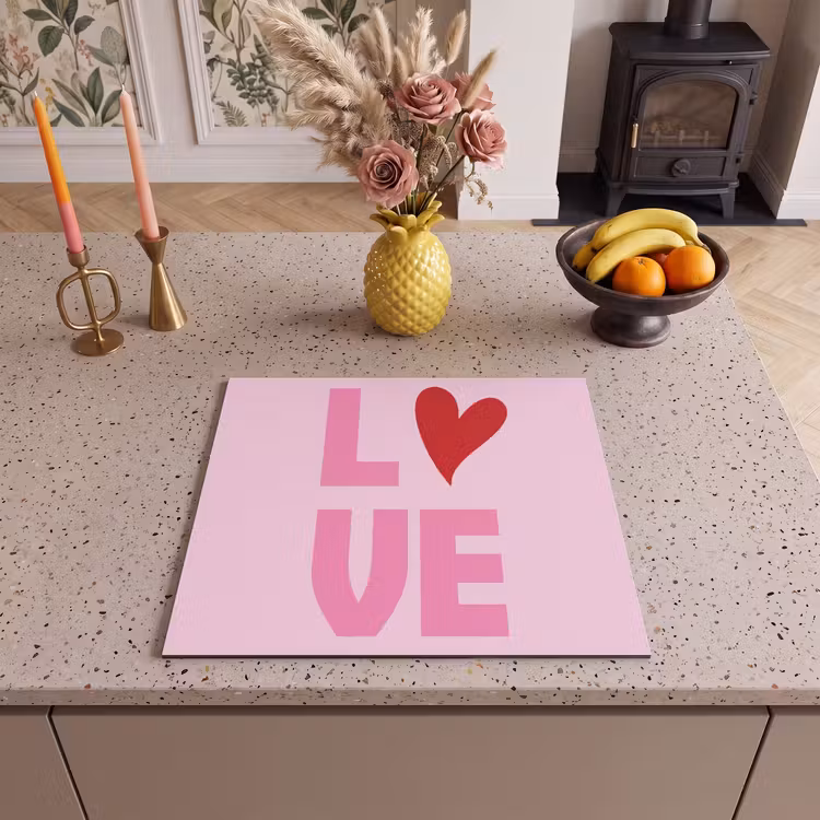 Protezione piano induzione - Amore - Rosa - Cuore - San Valentino — 3