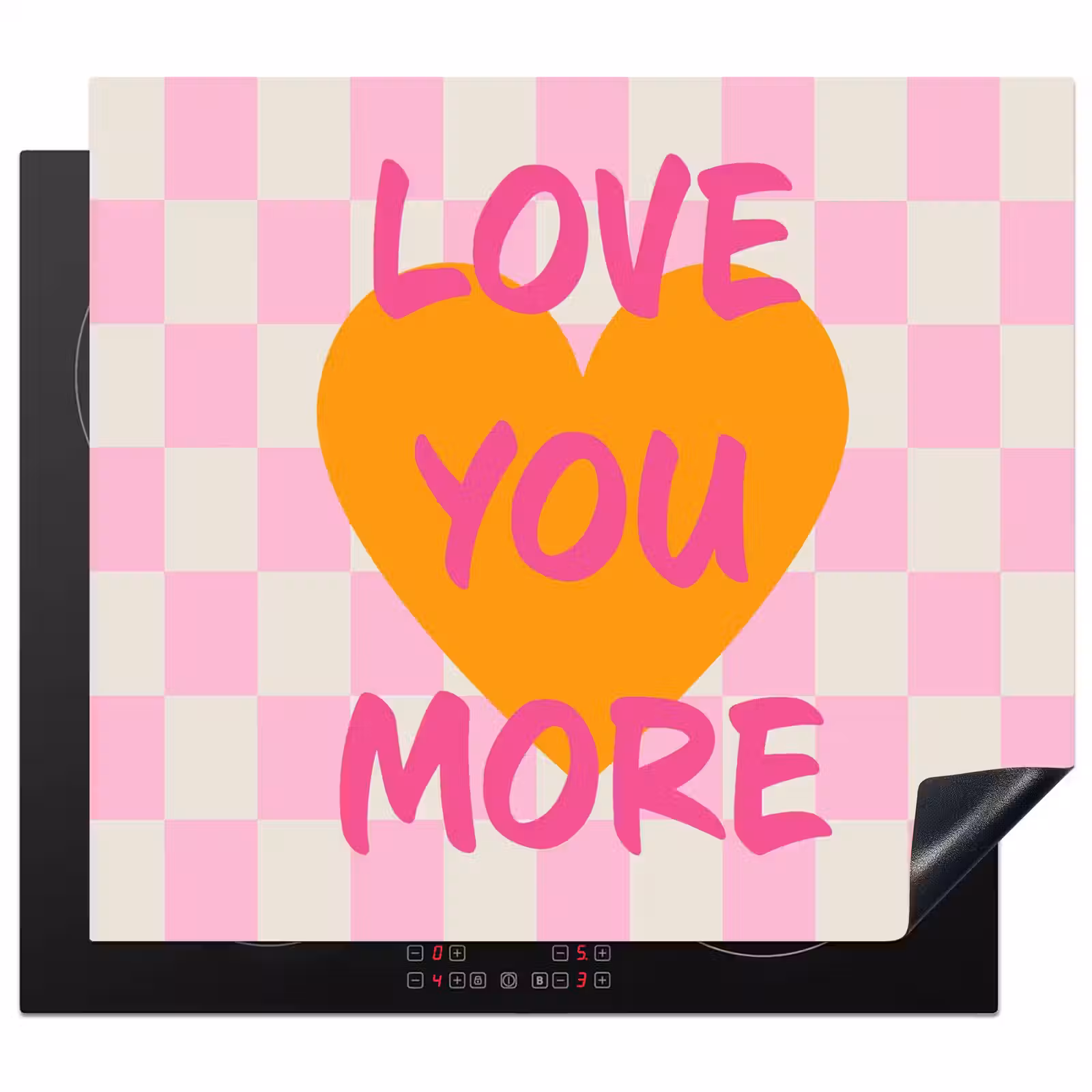 Protezione piano induzione - San Valentino - Amore - Rosa - Arancione — 1
