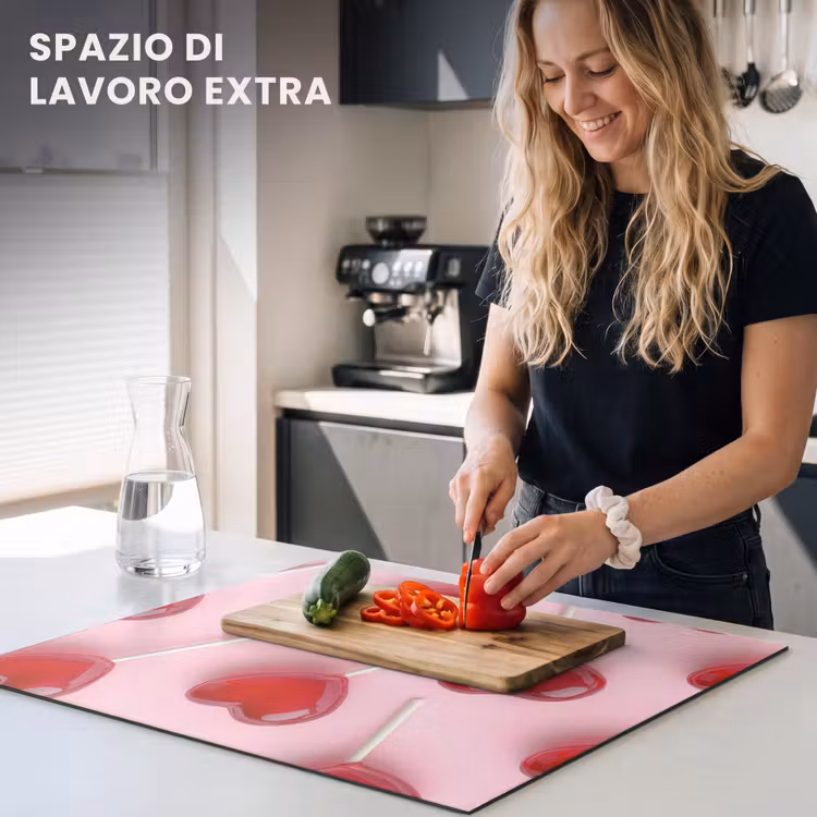 Protezione piano induzione - Lecca-lecca - Cuori - Rosa — 5
