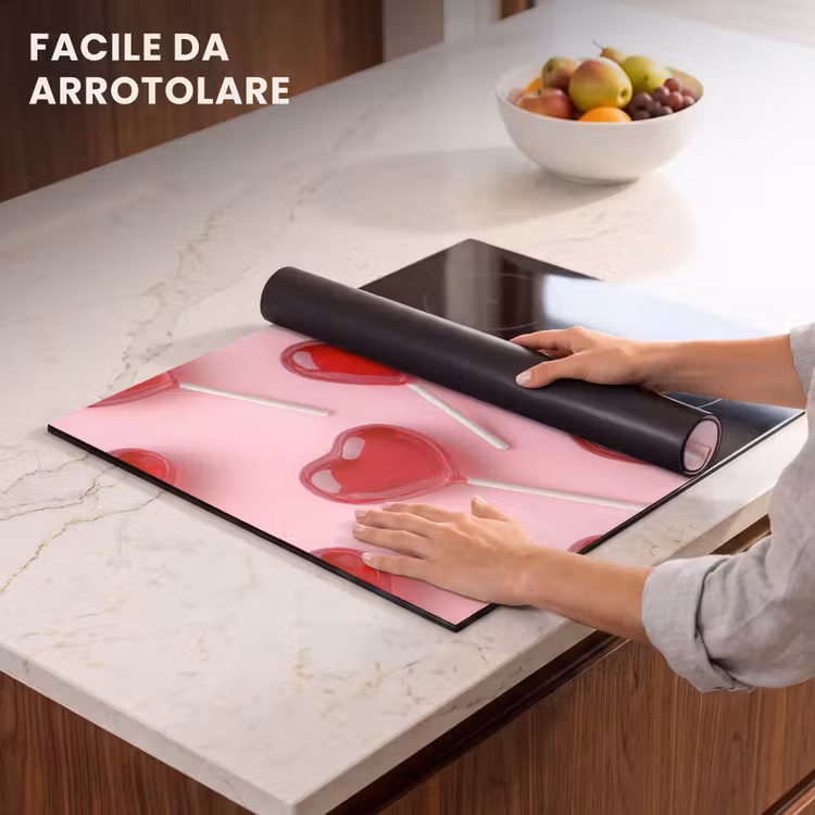 Protezione piano induzione - Lecca-lecca - Cuori - Rosa — 7