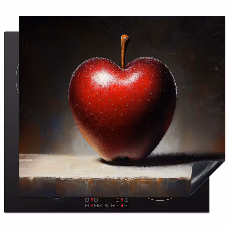 Protezione piano induzione - Mela - Cuore - Rosso — 1