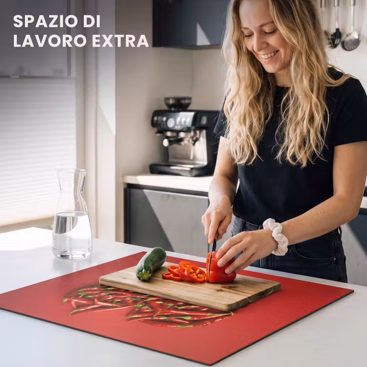 Protezione piano induzione - Peperoni - Rossi - Cuore — 5