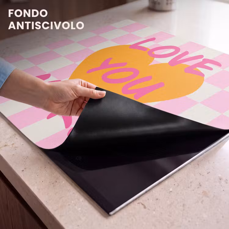 Protezione piano induzione - San Valentino - Amore - Rosa - Arancione — 6