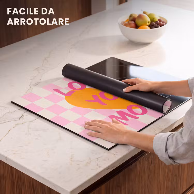 Protezione piano induzione - San Valentino - Amore - Rosa - Arancione — 7