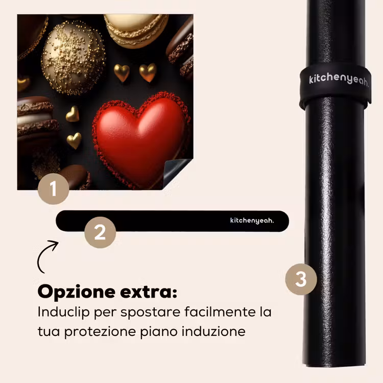 Protezione piano induzione - Amaretti - Rosso - Cuore — 8