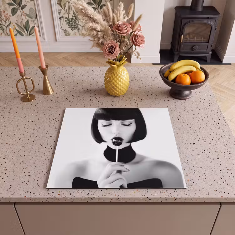 Protezione piano induzione - Donna - Lolly - Nero - Bianco — 3