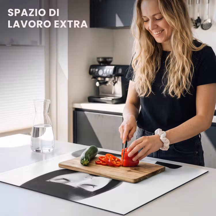 Protezione piano induzione - Donna - Lolly - Nero - Bianco — 5