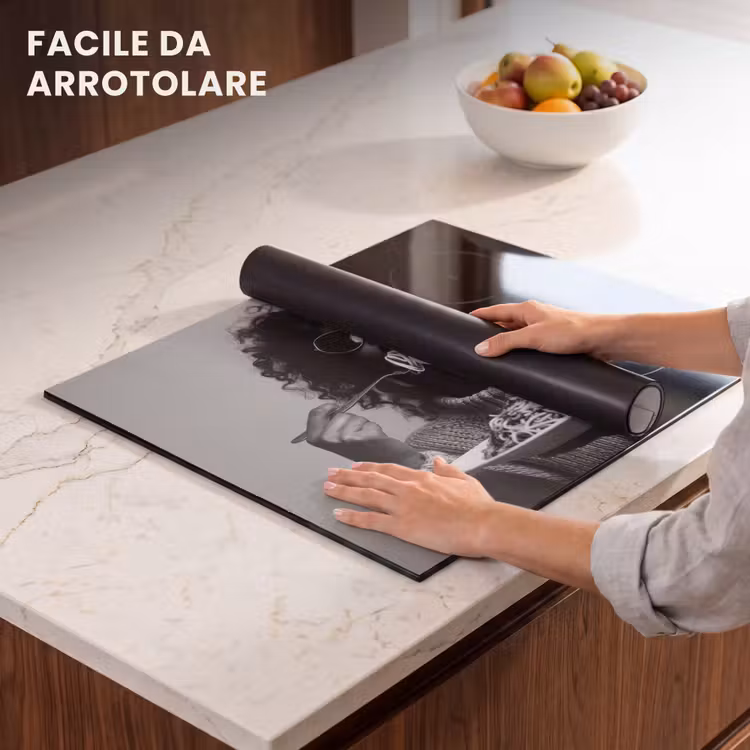 Protezione piano induzione - Donna - Pasta - Nero - Bianco — 7