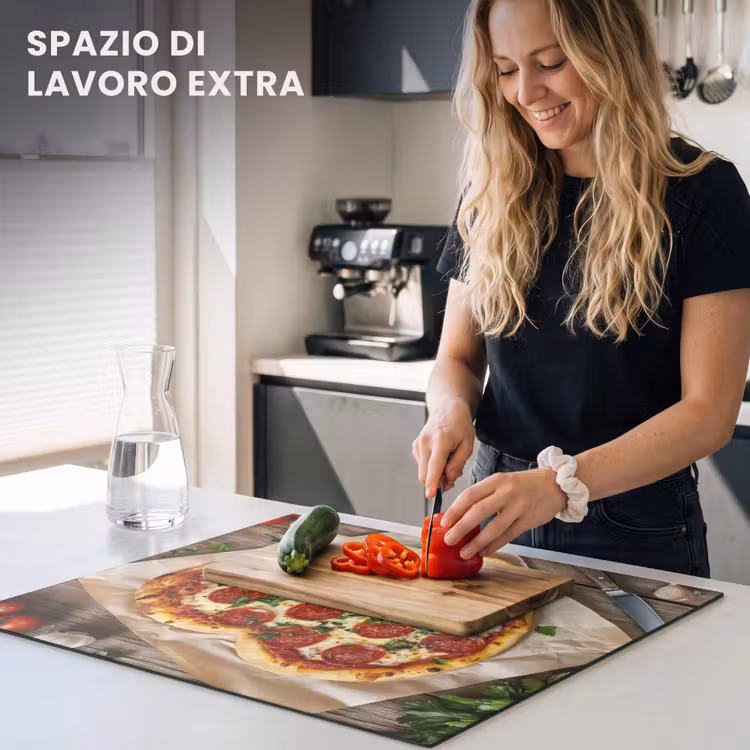 Protezione piano induzione - Pizza - Cuore - Peperoni - Pomodoro — 5