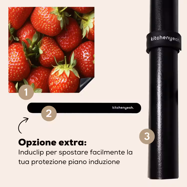 Protezione piano induzione - Fragola - Frutta - Rosso — 8