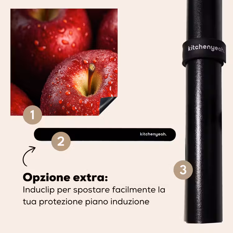 Protezione piano induzione - Rosso - Mele - Frutta — 8