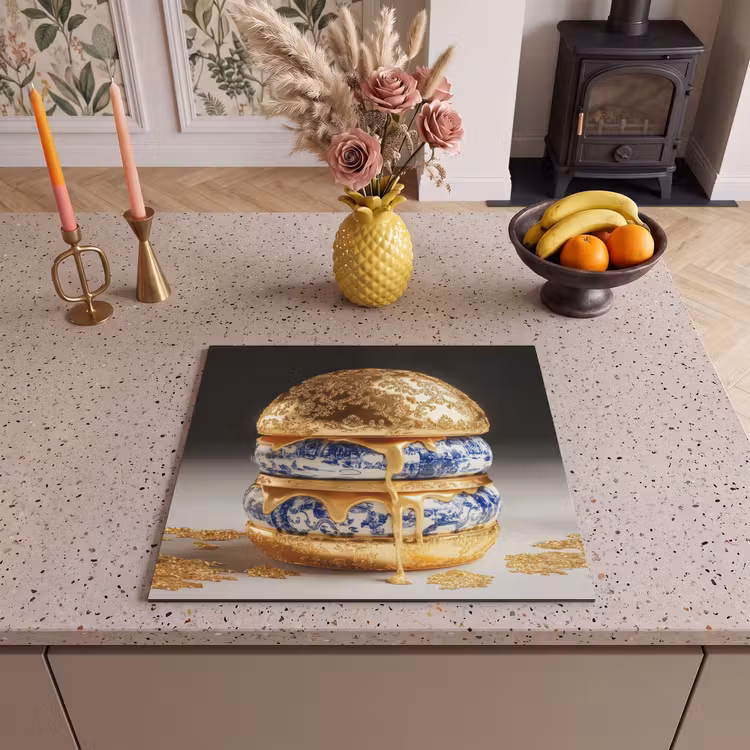 Protezione piano induzione - Blu Delft - Oro - Cittadino — 3