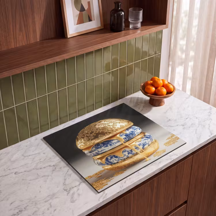 Protezione piano induzione - Blu Delft - Oro - Cittadino — 4