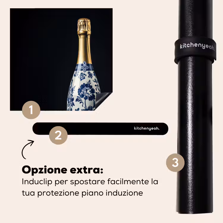 Protezione piano induzione - Champagne - Fiori - Oro - Chic — 8