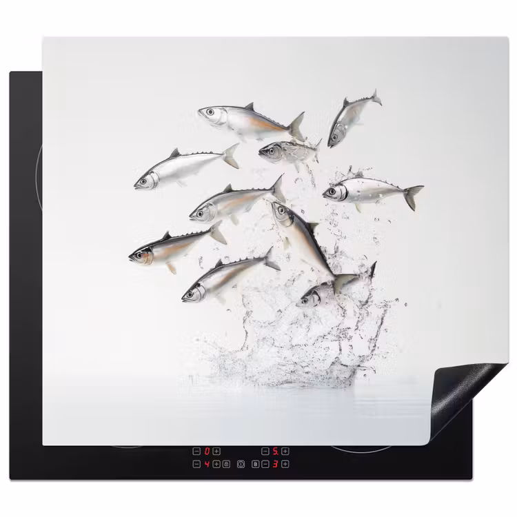 Protezione piano induzione - Pesce - Acqua - Bianco — 1