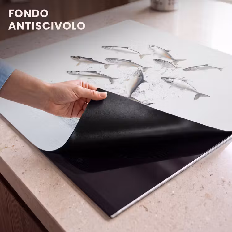 Protezione piano induzione - Pesce - Acqua - Bianco — 6