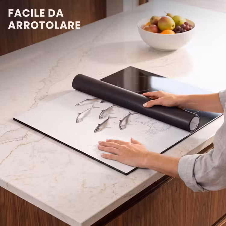 Protezione piano induzione - Pesce - Acqua - Bianco — 7