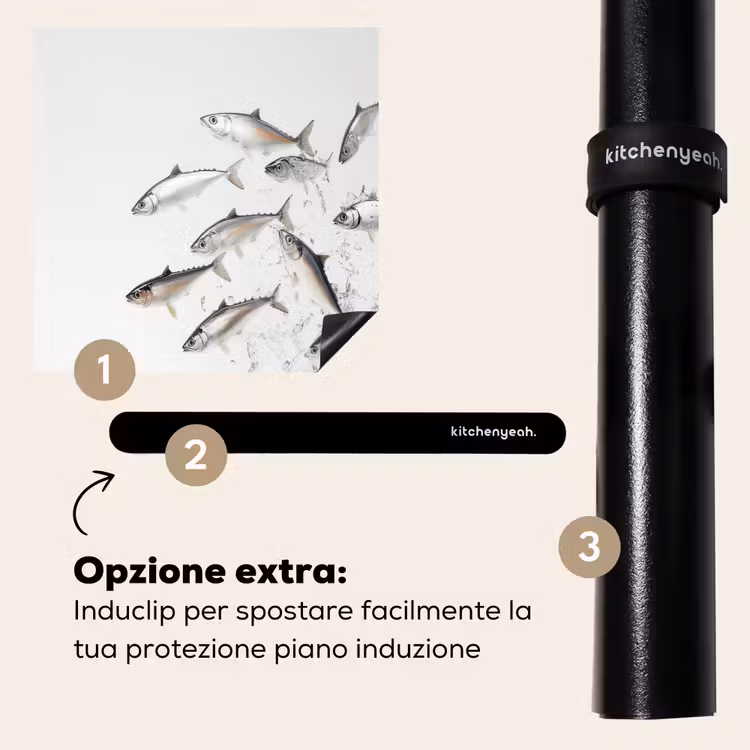 Protezione piano induzione - Pesce - Acqua - Bianco — 8