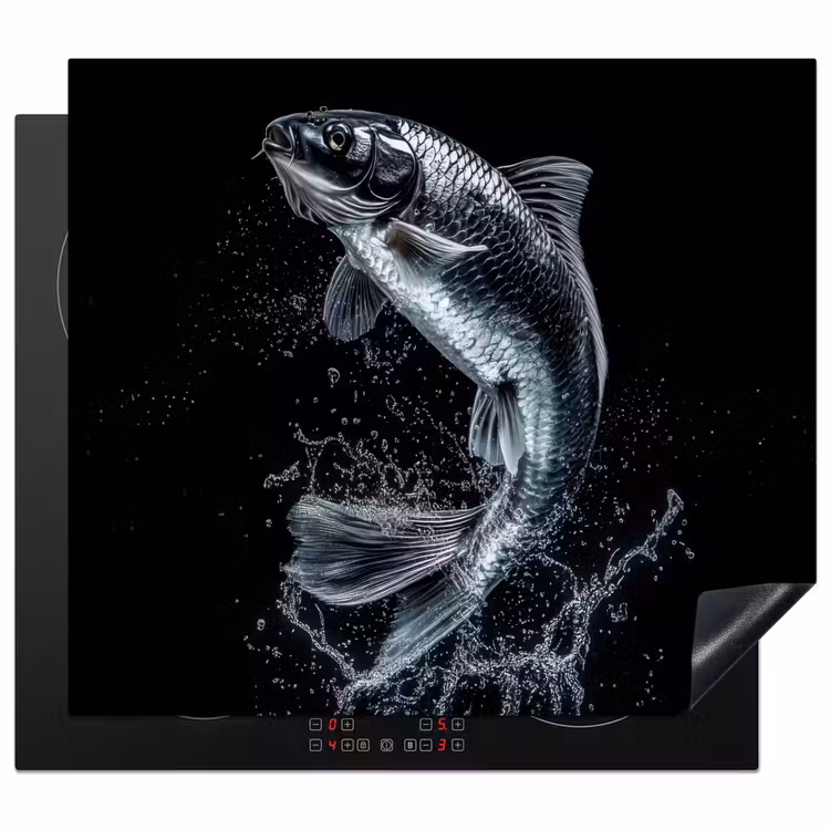 Protezione piano induzione - Pesce - Koi - Nero - Acqua — 1